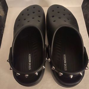 Steve Madden Ornament Clogs Black/Silver